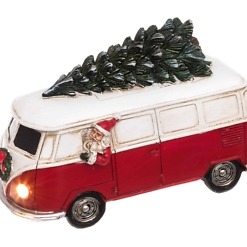 Joulupukki ja bussi Led-valaisin