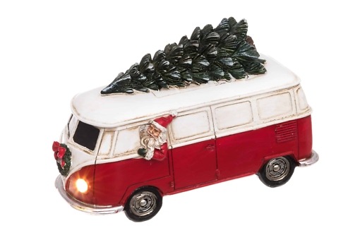 Joulupukki ja bussi Led-valaisin