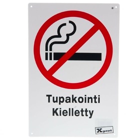 Varoituskyltti Tupakointi kielletty