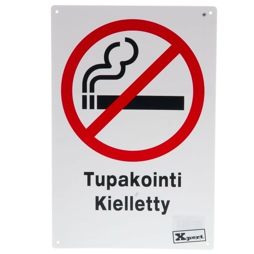 Varoituskyltti Tupakointi kielletty