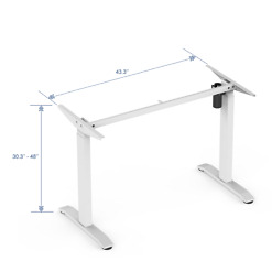 Sähköpöydän runko valkoinen 1100 mm Bandago Economy