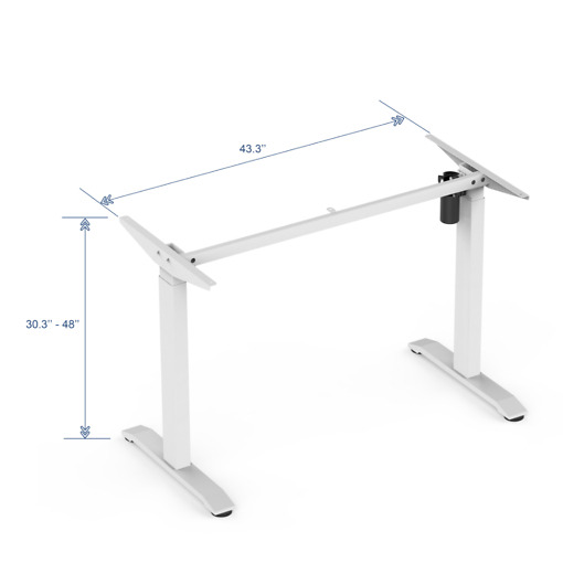 Sähköpöydän runko valkoinen 1100 mm Bandago Economy