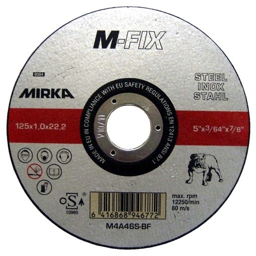 MIRKA M-FIX KATKAISULAIKKA METALLILLE 125X1,0X22,2,