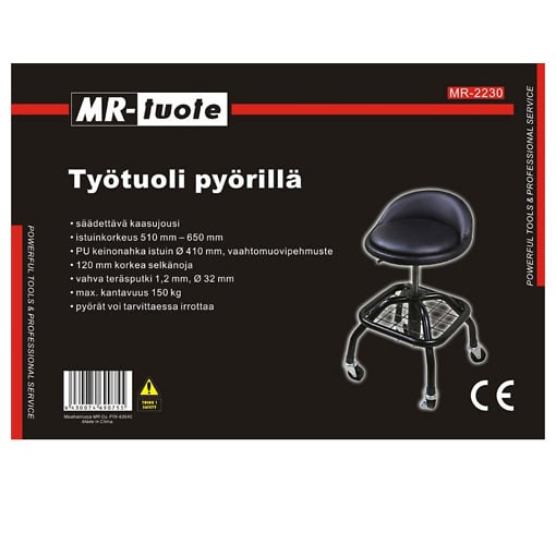 6430074690755-3-tyotuoli-kaasujousilla Työtuoli, kaasujousi + pyörät