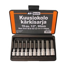 Kuusiokoloavainsarja 1/2" 10 osaa