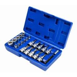 Kärki- ja hylsysarja Torx 30 osaa