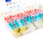 Kutistejatkoliitin lajitelma tinalla 100 kpl a plastic container with many different colored connectors