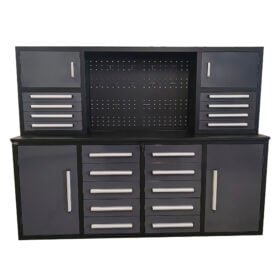 Työpiste autotalliin 220,5 x 58,5 x 170 cm