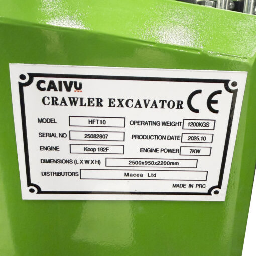 6430062520330-Minikaivuri-kumiteloilla-1,2-t-Caivu-HFT10-13 6430062520330-Minikaivuri-kumiteloilla-1,2-t-Caivu-HFT10-13