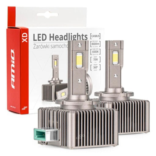 LED-ajovalopolttimot D3S 70W 8600lm, Amio