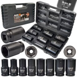 Voimahylsysarja kuusiokolo 3/4", Black