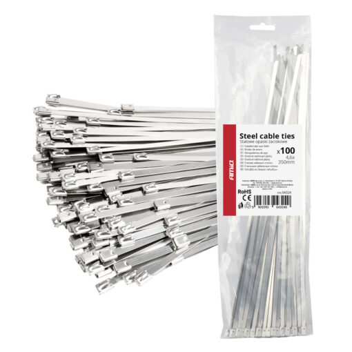 Nippuside ruostumaton 4,6 x 350 mm 100 kpl, Amio