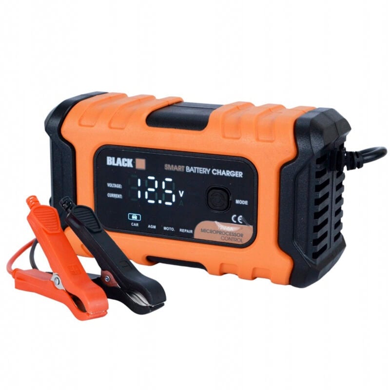 Akkulaturi 12V 6A, Black