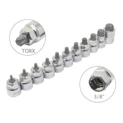 Hylsysarja Torx T10-T60 3/8", Asta