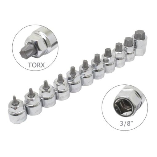 Hylsysarja Torx T10-T60 3/8", Asta