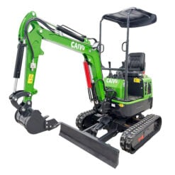 Minikaivuri kumiteloilla 1,1 t, levenevä alavaunu, Caivu HFT10