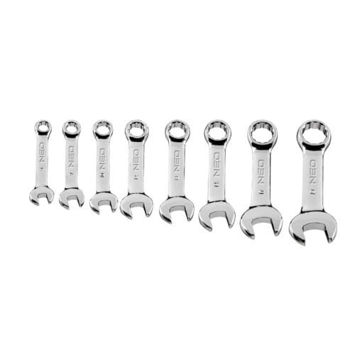 Kiintolenkkiavainsarja lyhyt 8 - 19 mm, Neo Tools