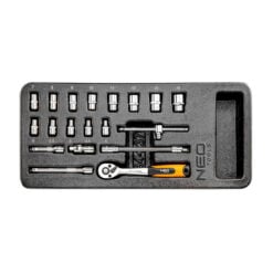 Hylsysarja kuusiokanta 1/4" työkaluvaunuun, Neo Tools