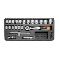 Hylsysarja kuusiokanta 3/8" työkaluvaunuun, Neo Tools