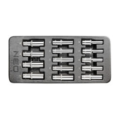 Pitkä hylsysarja kuusiokanta 1/2" työkaluvaunuun, Neo Tools