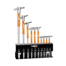 Kuusiokoloavainsetti t-kahva 2–10 mm, Neo Tools