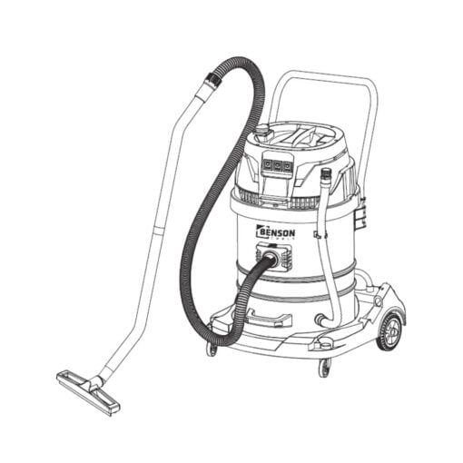Märkä- ja kuivaimuri 60L 2000W, Benson