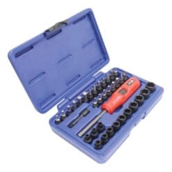 Iskumeisselisarja 1/4″ 37 osaa, Asta