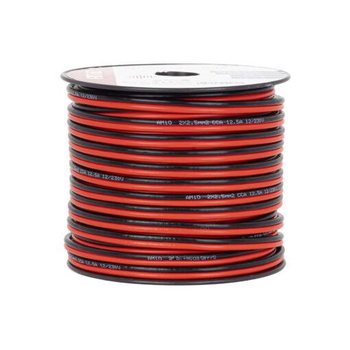 5903293044605-Kaiutinkaapeli-punamusta-2x2.5mm2-50m-Amio-2 5903293044605-Kaiutinkaapeli-punamusta-2x2.5mm2-50m-Amio-2