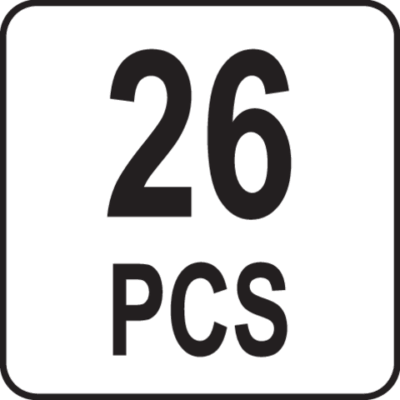 Öljytulppa avainsarja 26 osaa, Yato, maceakauppa.fi