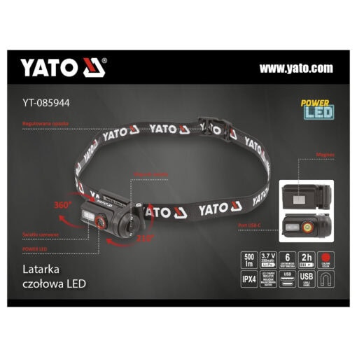 5906083114250-Otsalamppu-ladattava-500-lm-Yato-2 5906083114250-Otsalamppu-ladattava-500-lm-Yato-2