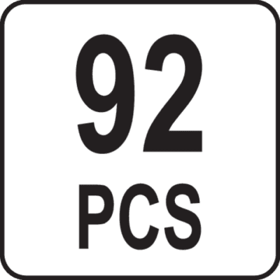 Työkalusarja 1/4" 3/8" 92 osaa, Yato