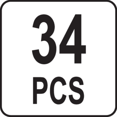 Työkalusarja 1/4" 3/8" 34 osaa, Yato