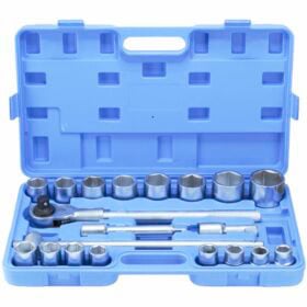 Hylsysarja kuusiokanta 3/4" 19 - 50 mm, Black