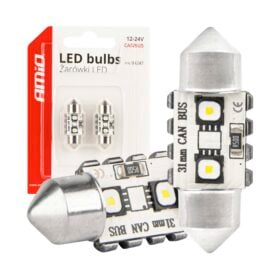 LED-ajovalopolttimot 12SMD C5W, Amio