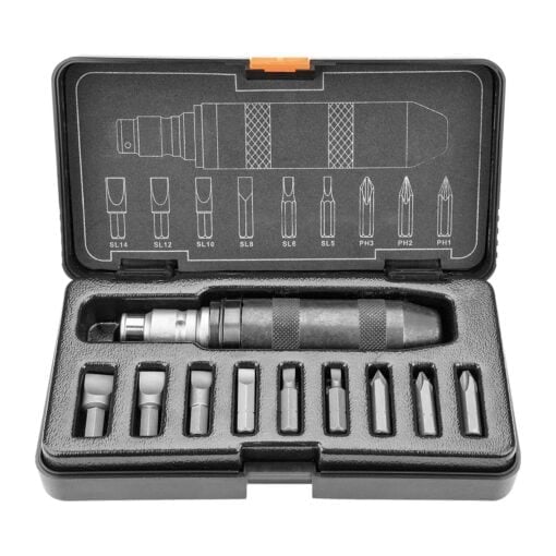 Iskumeisselisarja 1/2" 10 osaa, Neo Tools