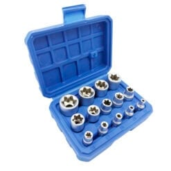 E-torx hylsysarja E4 - E24, Black