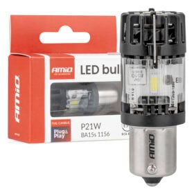 LED-ajovalopoltin P21W 12V, Amio