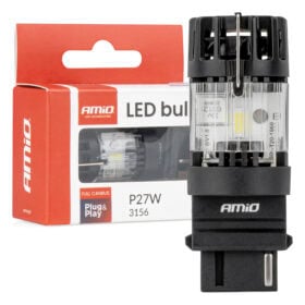 LED-ajovalopoltin P27W 12V, Amio