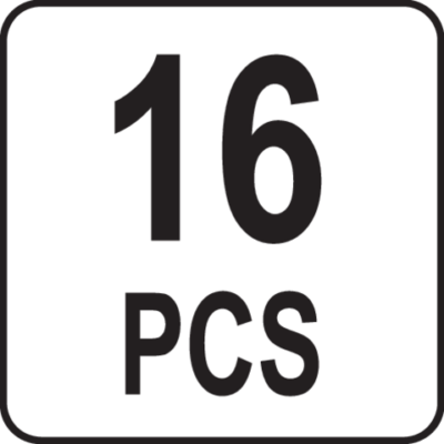 Vastakierrehylsysarja 16 osaa, Yato