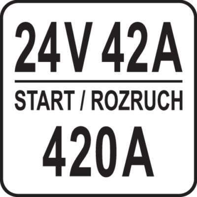 Akkulaturi / apukäynnistin 12/24V 20-800 Ah IP20, Yato