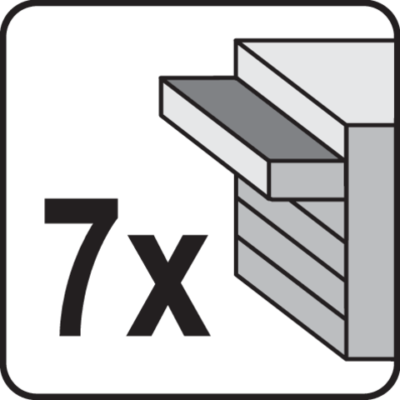 Työkaluvaunu työkaluilla 211 osaa, Yato