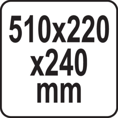 Työkalupakki 51 x 22 x 24 cm, Yato