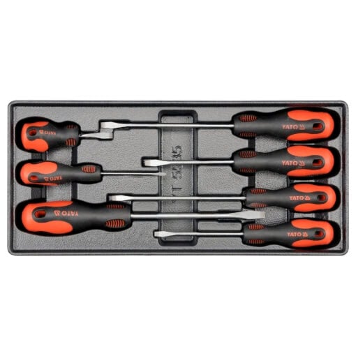 5906083955358-Ruuvimeisselisarja-tyokaluvaunuun-7-osaa-Yato Ruuvimeisselisarja työkaluvaunuun 7 osaa, Yato