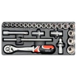 Hylsysarja 1/2″ 10-32 mm työkaluvaunuun, Yato