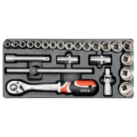 Hylsysarja 1/2″ 10-32 mm työkaluvaunuun, Yato