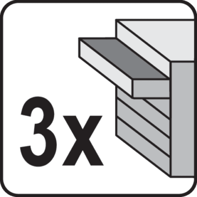 Työkalukaappi 3 vetolaatikkoa, Vorel