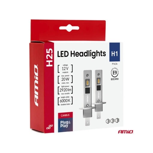 5903293047095-LED-ajovalopolttimot-H1-20W-2920lm-Amio-10 5903293047095-LED-ajovalopolttimot-H1-20W-2920lm-Amio-10