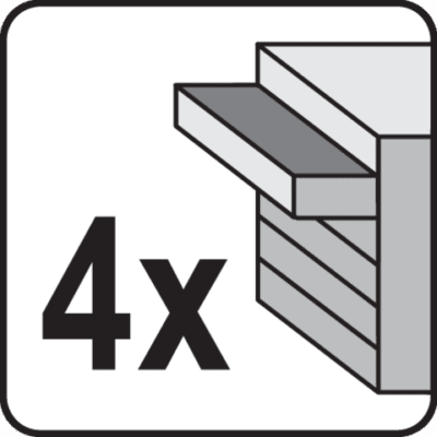 Työkalukaappi 4 vetolaatikkoa, Yato