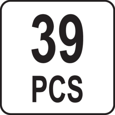 Iskunvaimentimen yläpään hylsysarja 39 osaa, Yato