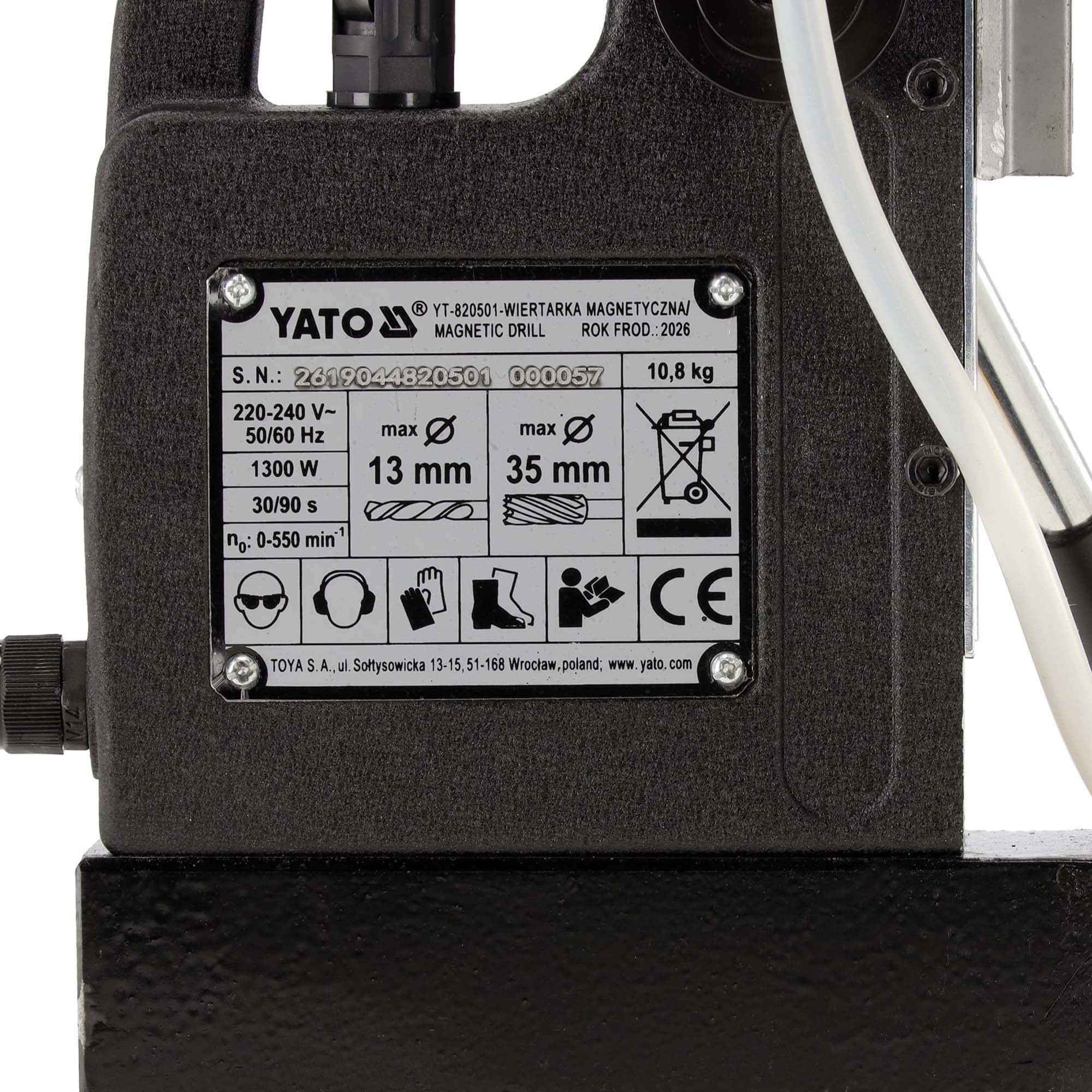 Magneettiporakone 1300W, Yato - Image 9